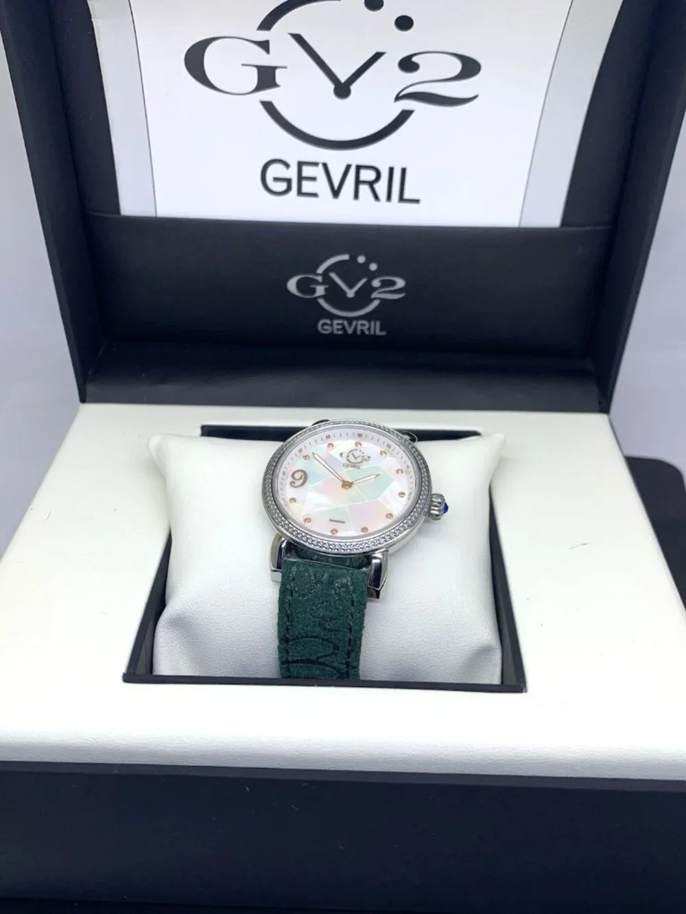 GV2 by Gevril Women's Watch 12600 Ravenna Swiss Quartz Mother of Pearl Dial 37mm